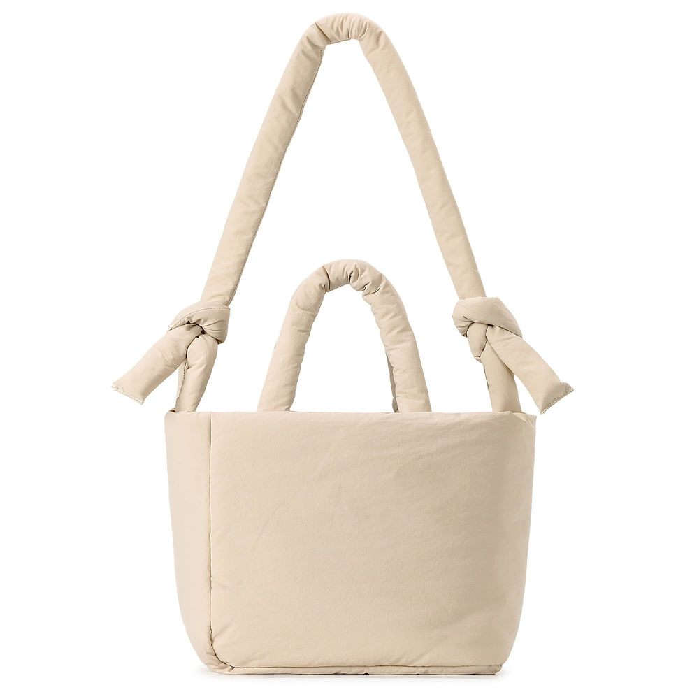 Soft Puffer Carryall Satchel For Women, Lightweight Puffy Crossbody Bag